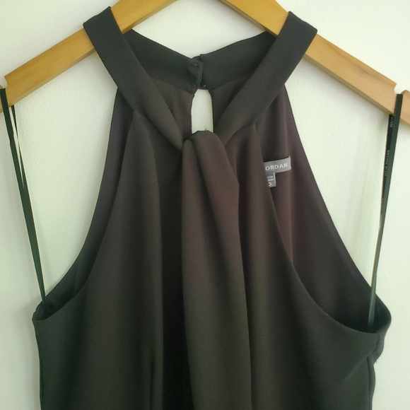 Julia Jordan Twist Halter Neck Black Jumpsuit - Picture 4 of 7